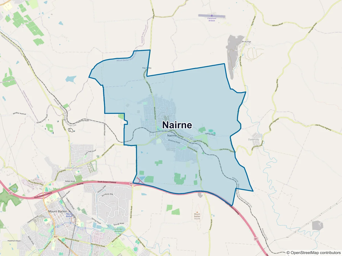Map of Nairne, SA, Australia