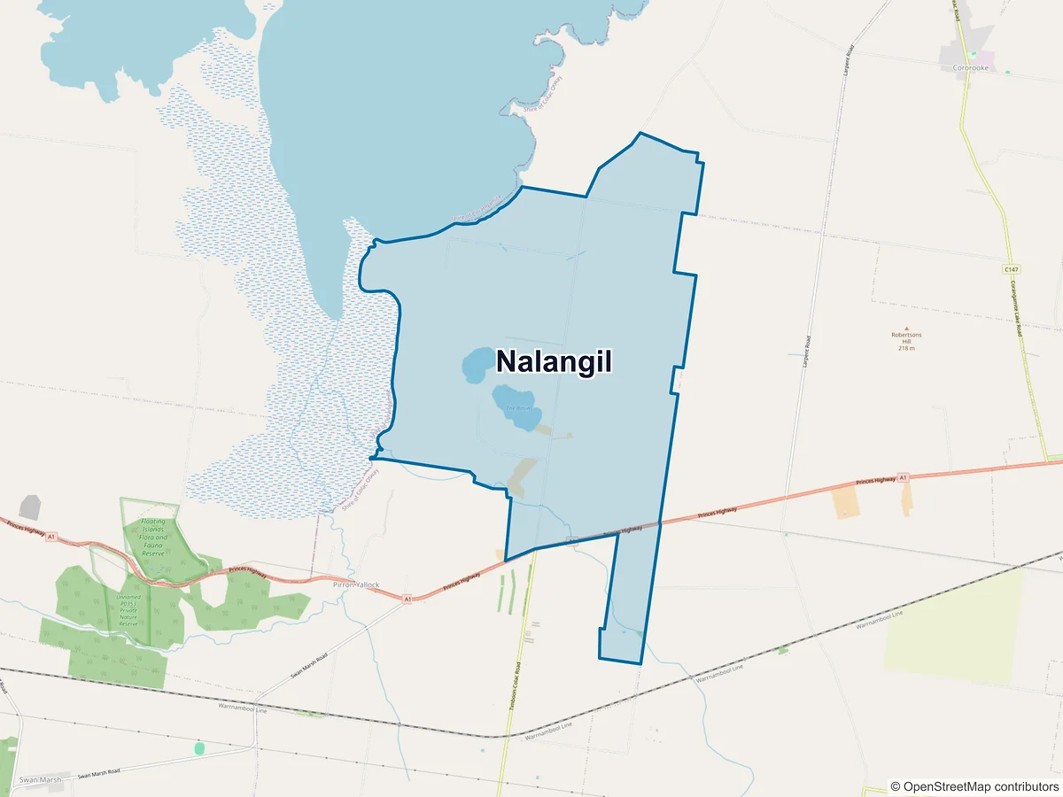 Map of Nalangil, VIC, Australia