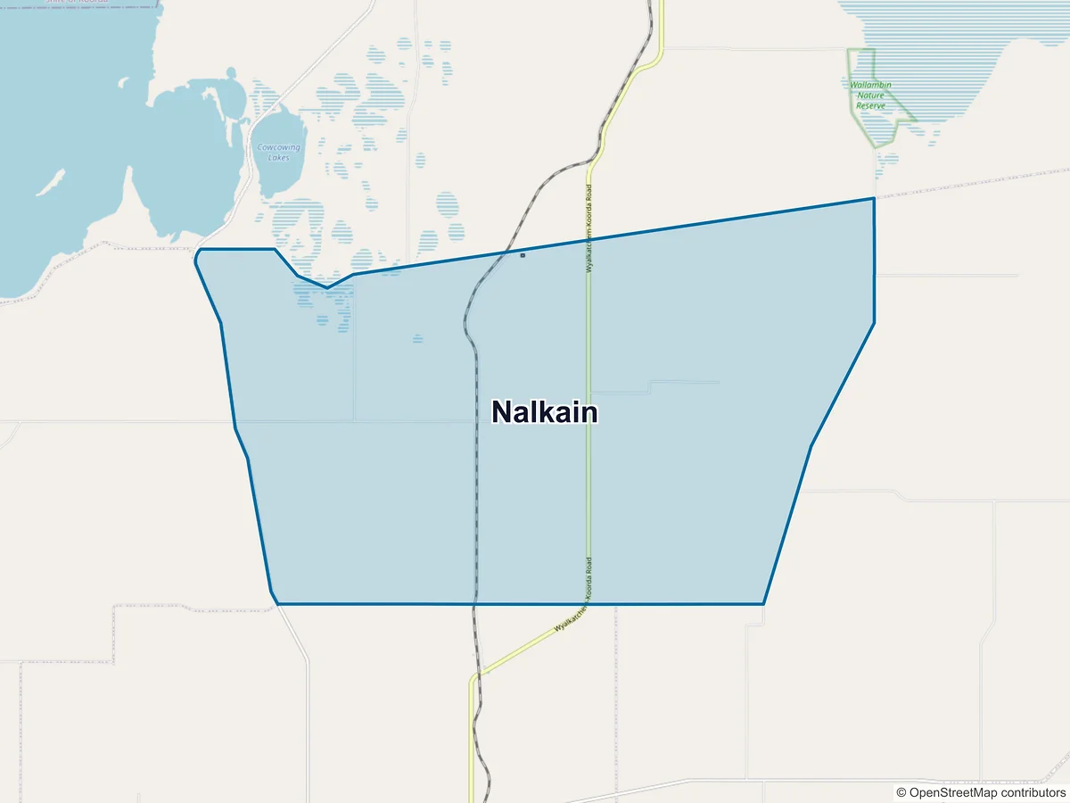 Map of Nalkain, WA, Australia