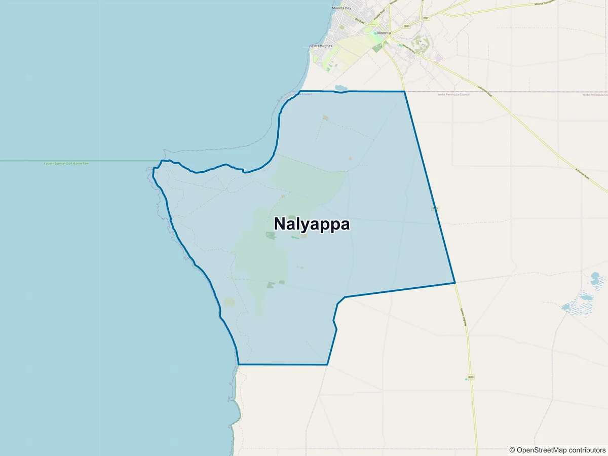 Map of Nalyappa, SA, Australia