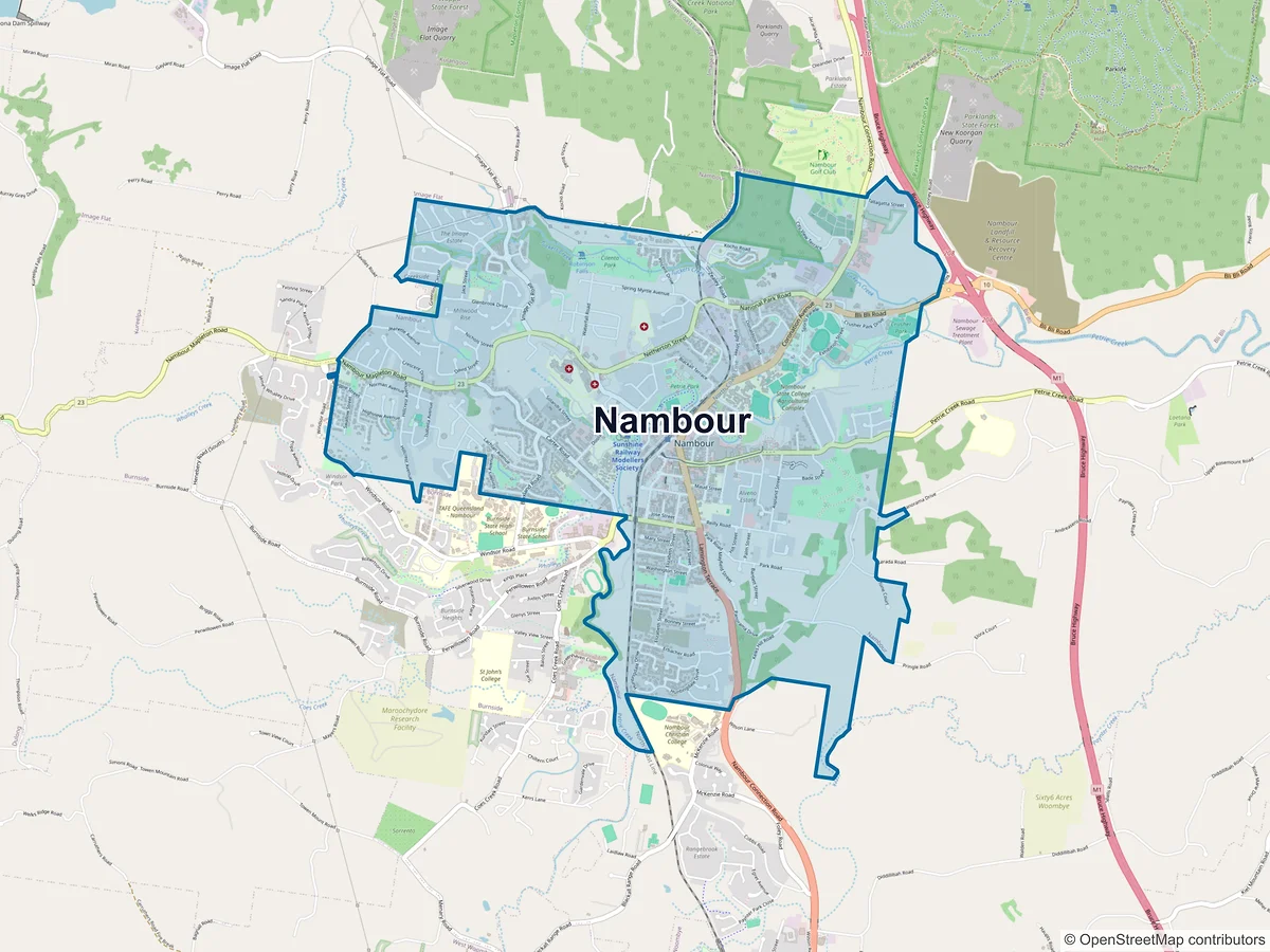 Map of Nambour, QLD, Australia