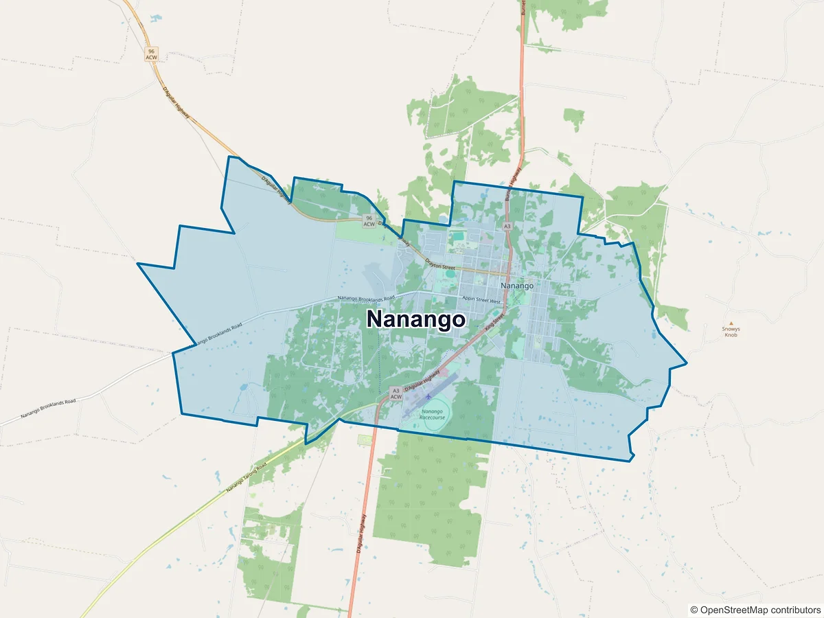 Map of Nanango, QLD, Australia