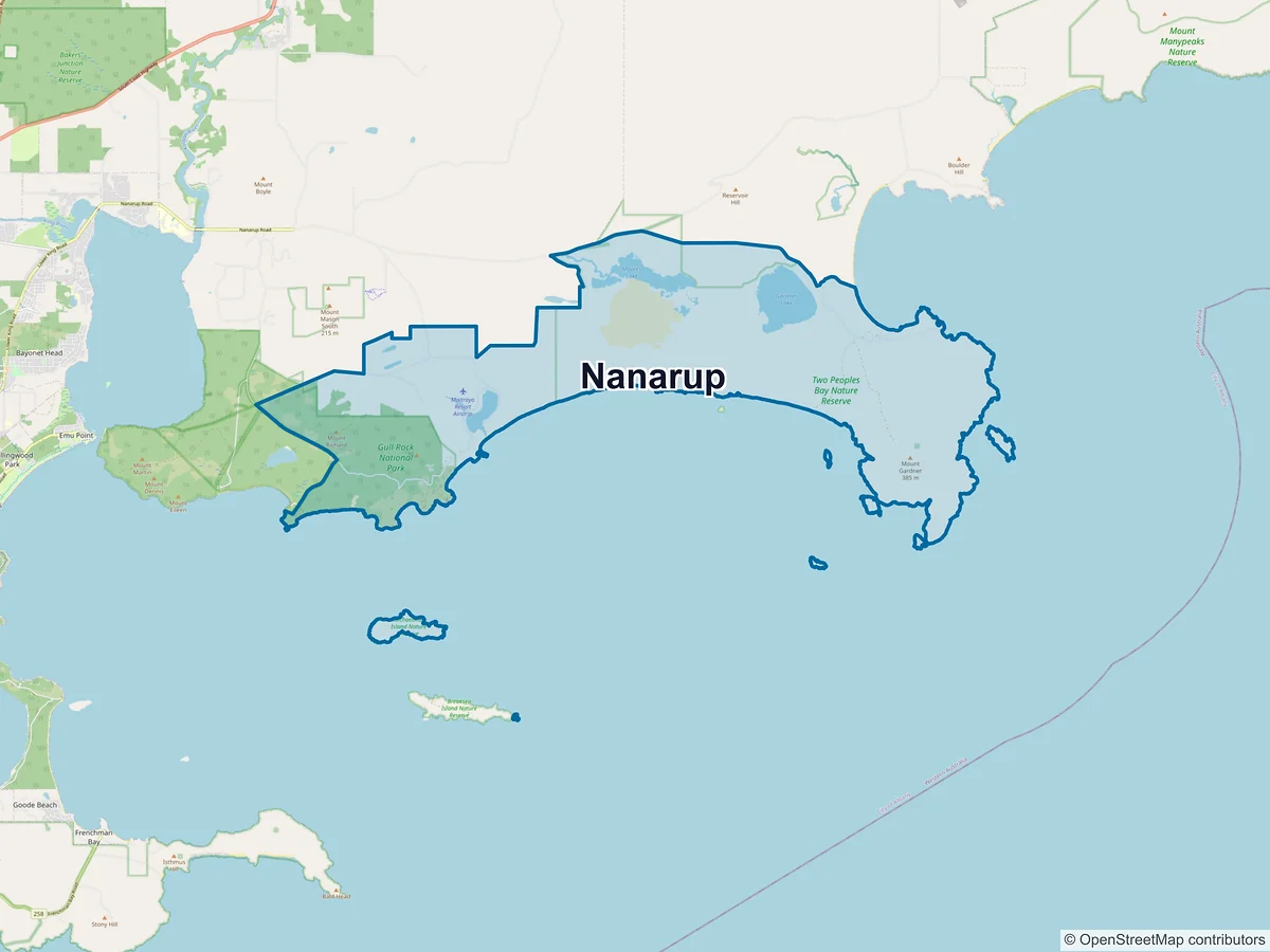 Map of Nanarup, WA, Australia