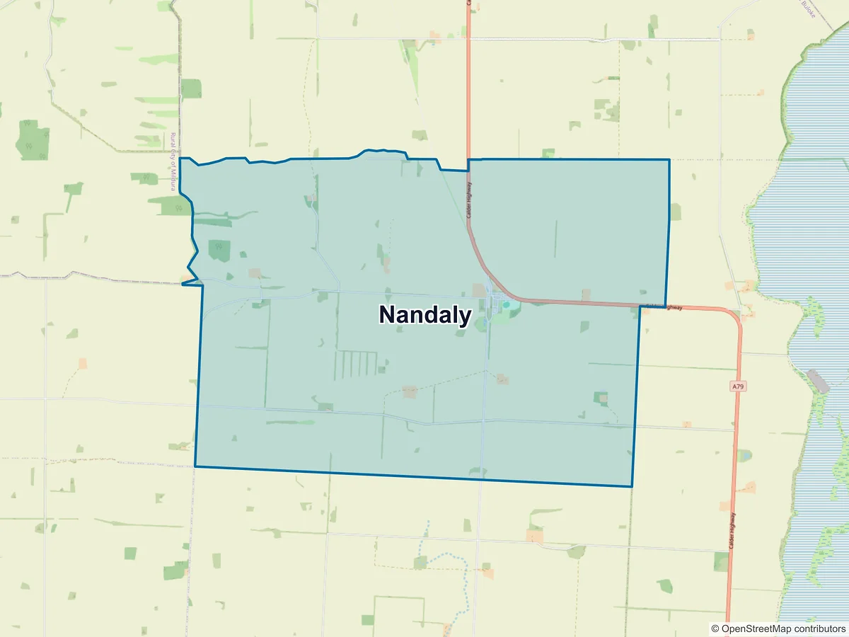 Map of Nandaly, VIC, Australia