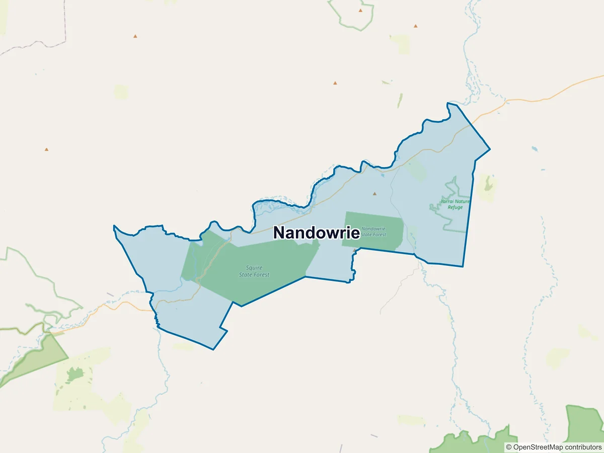 Map of Nandowrie, QLD, Australia