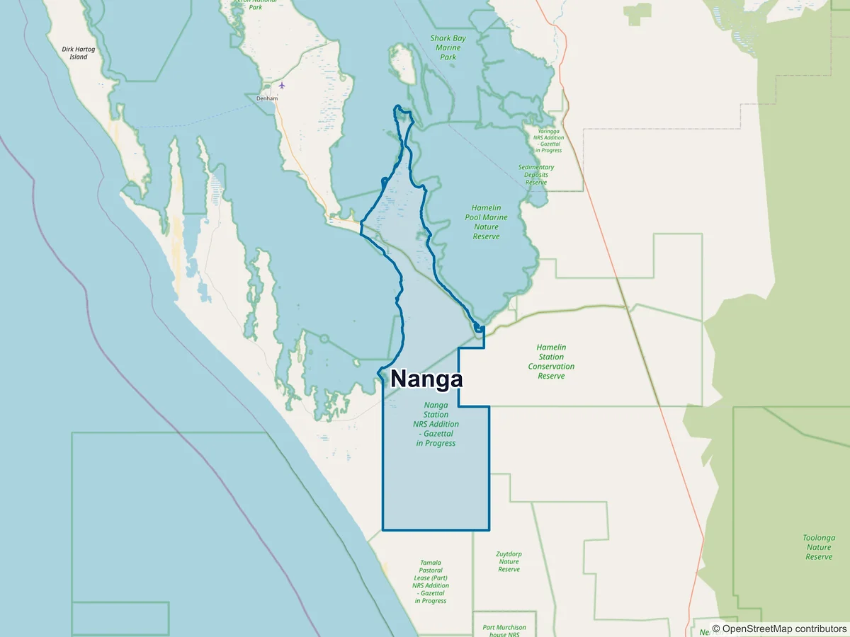 Map of Nanga, WA, Australia