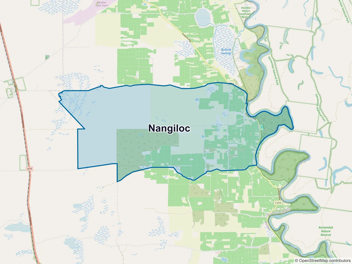 Map of Nangiloc, VIC, Australia