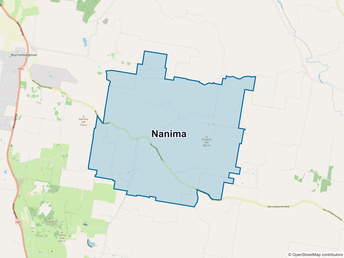 Map of Nanima, NSW, Australia