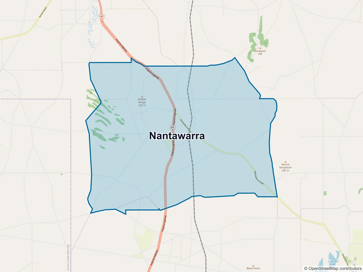Map of Nantawarra, SA, Australia