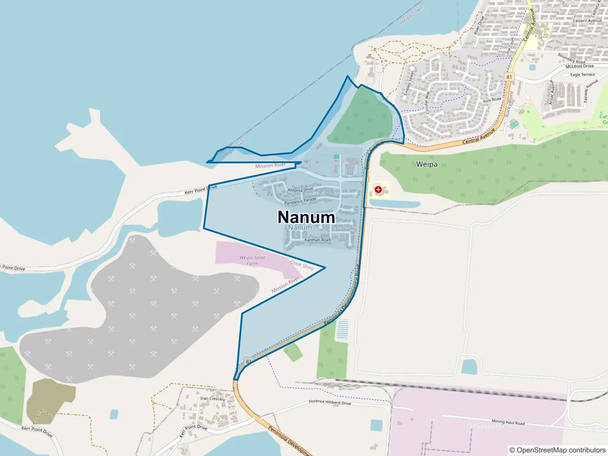Map of Nanum, QLD, Australia
