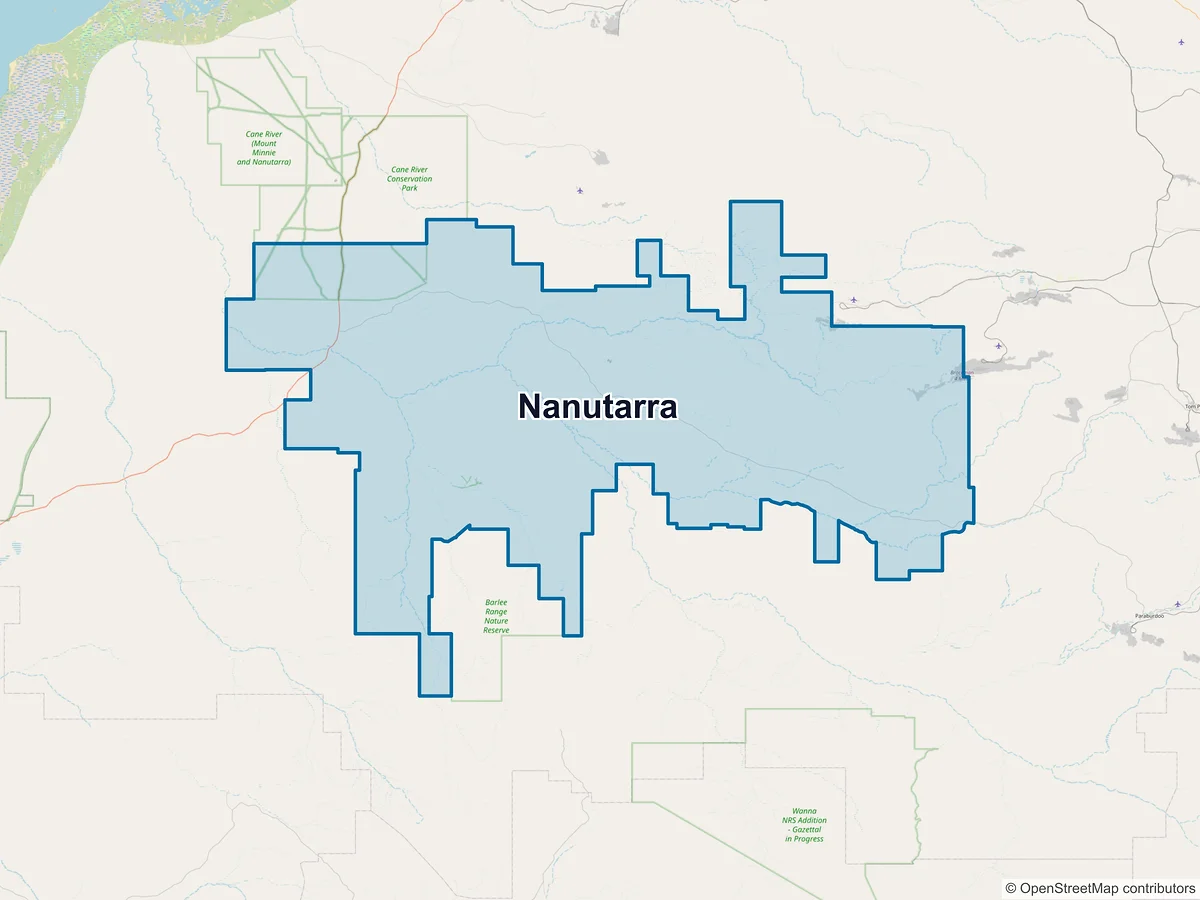 Map of Nanutarra, WA, Australia