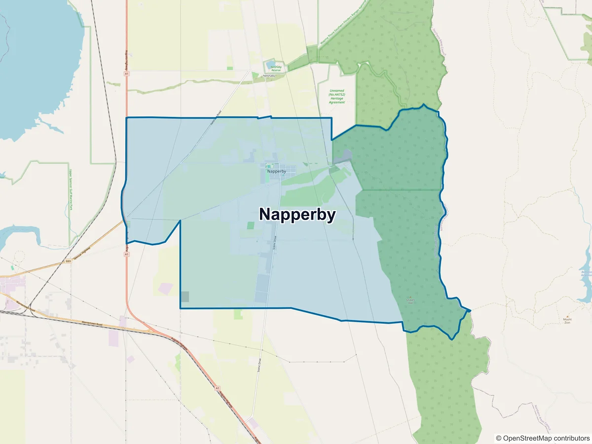Map of Napperby, SA, Australia
