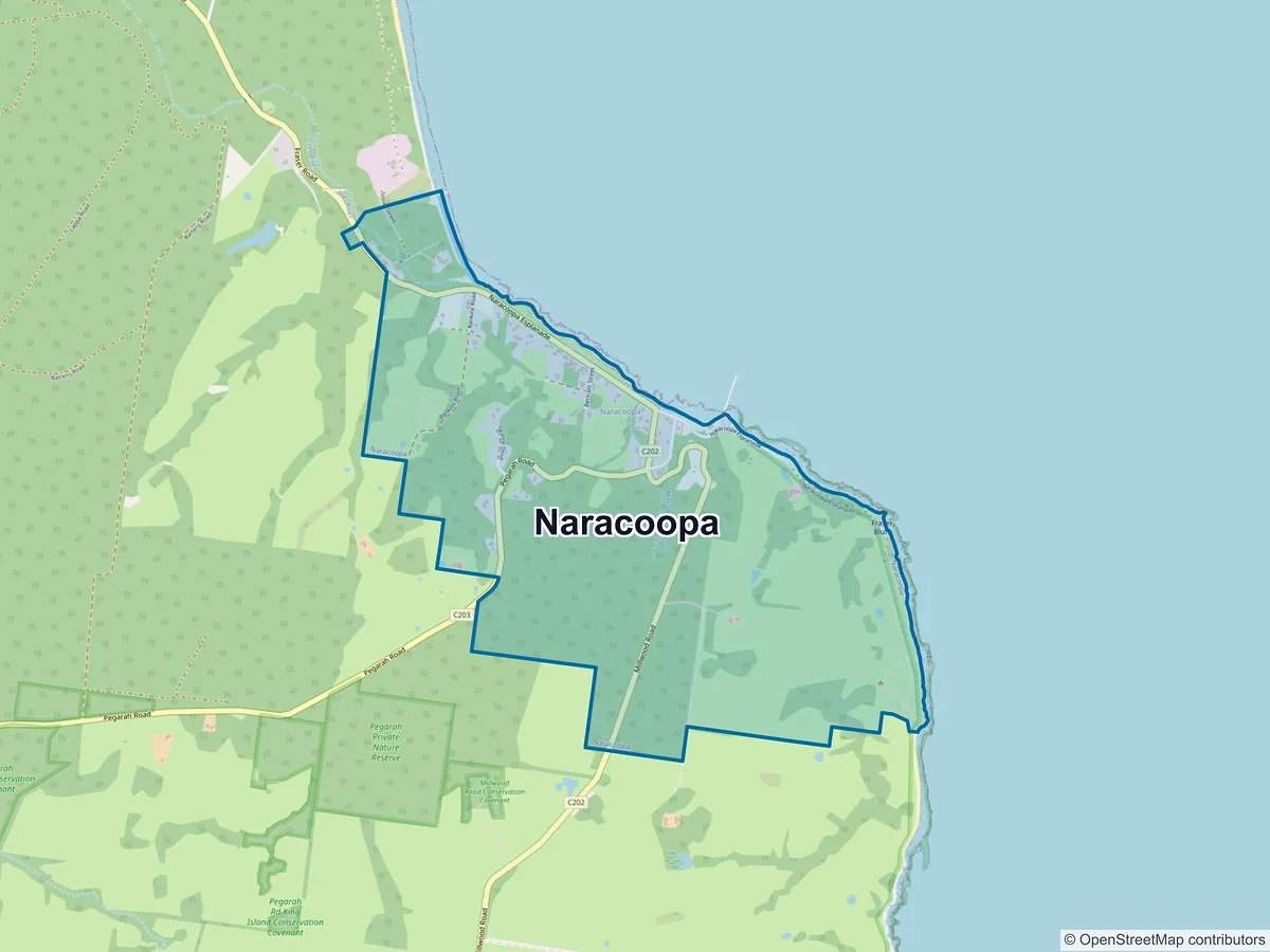 Map of Naracoopa, TAS, Australia