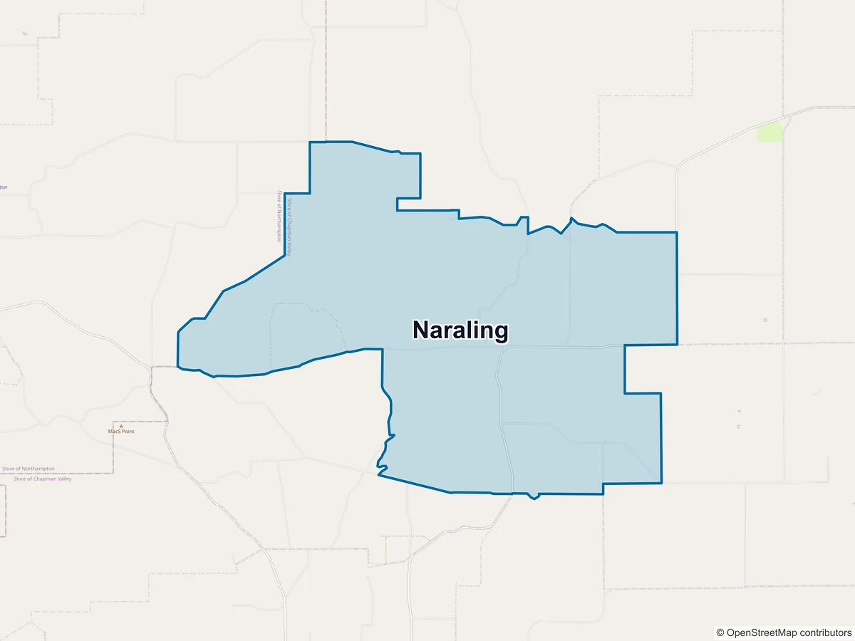 Map of Naraling, WA, Australia