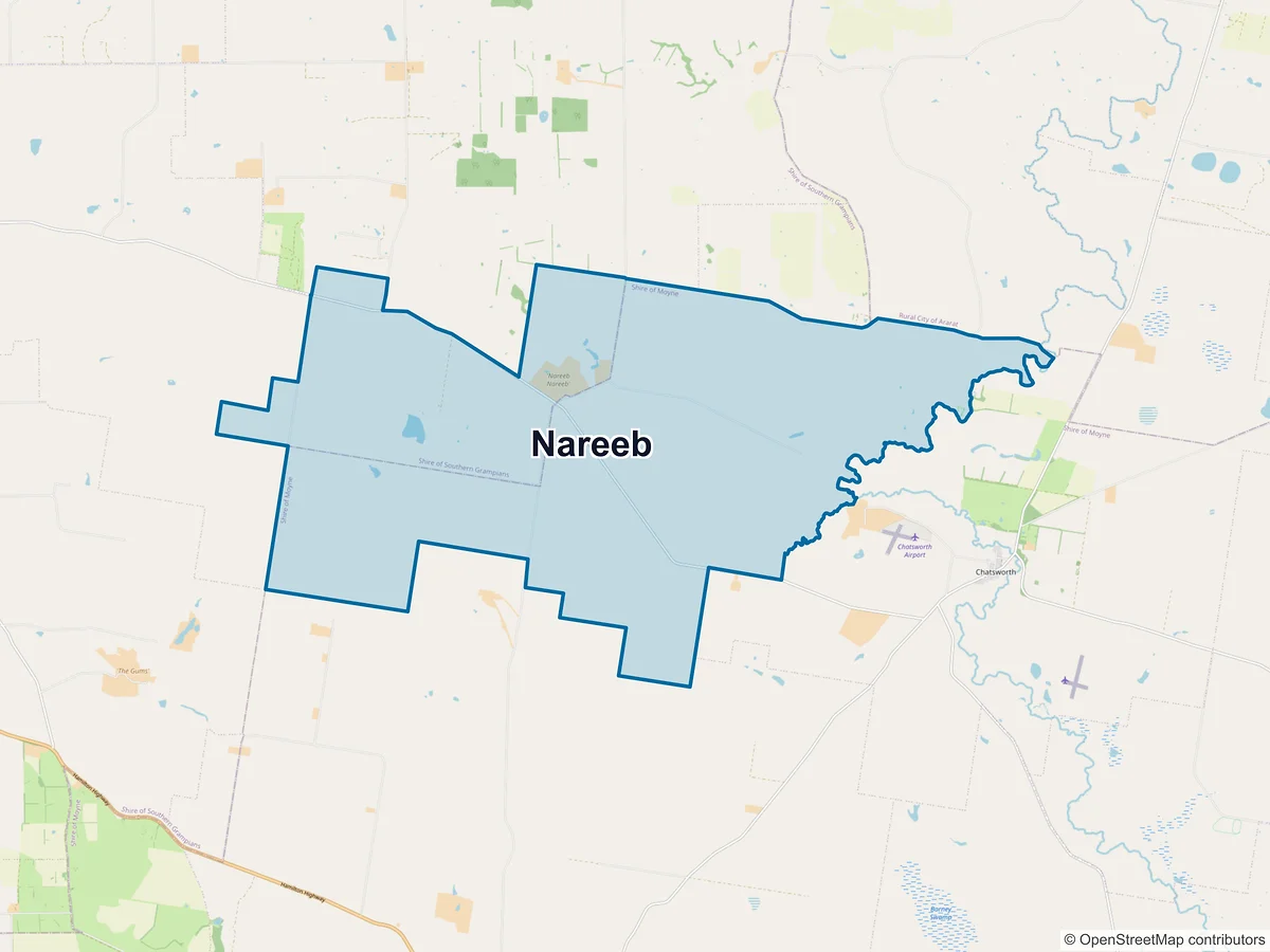 Map of Nareeb, VIC, Australia
