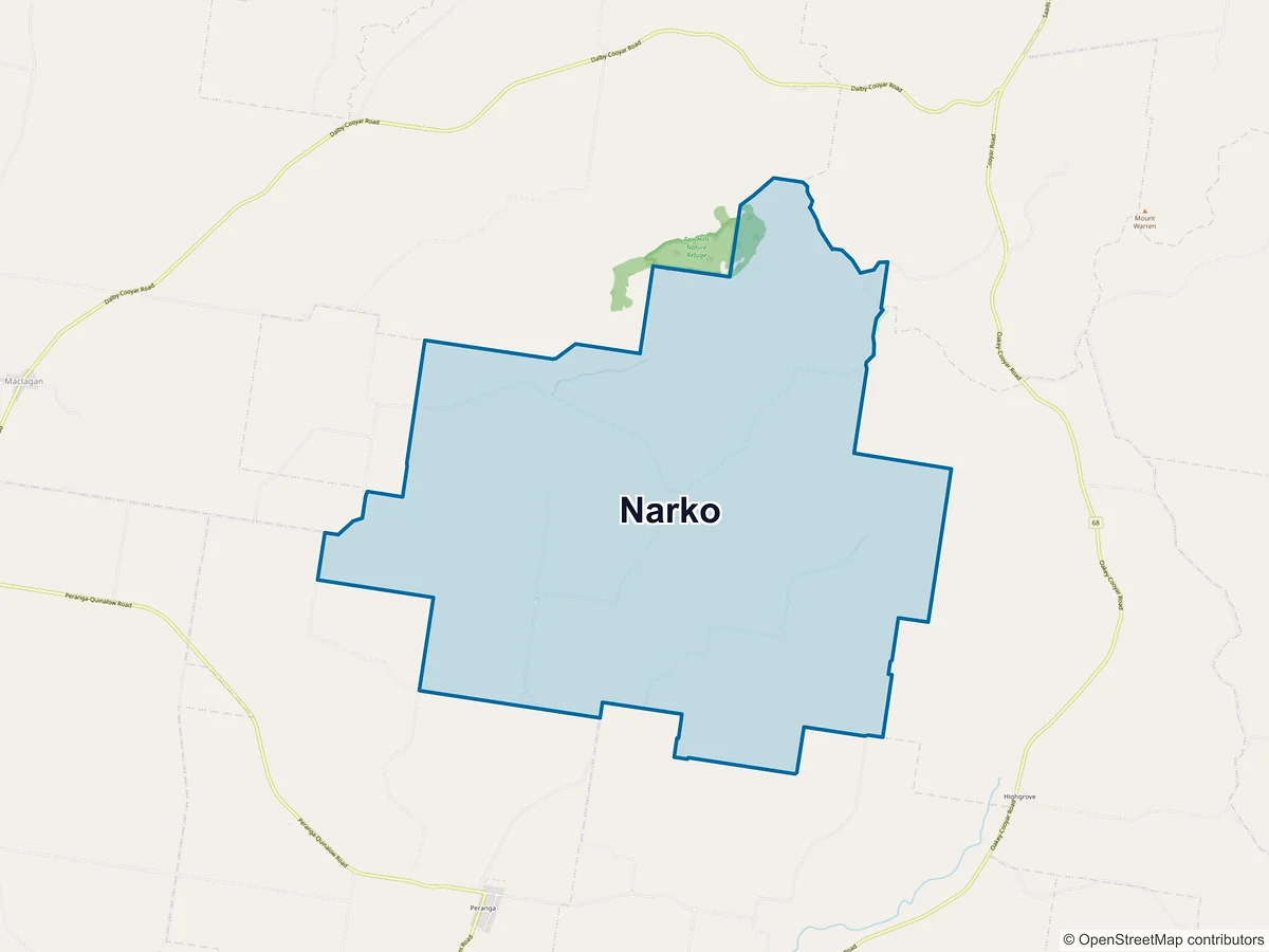 Map of Narko, QLD, Australia