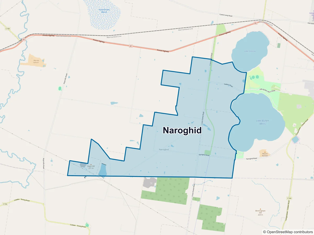 Map of Naroghid, VIC, Australia