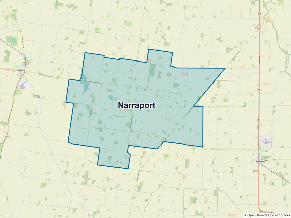 Map of Narraport, VIC, Australia