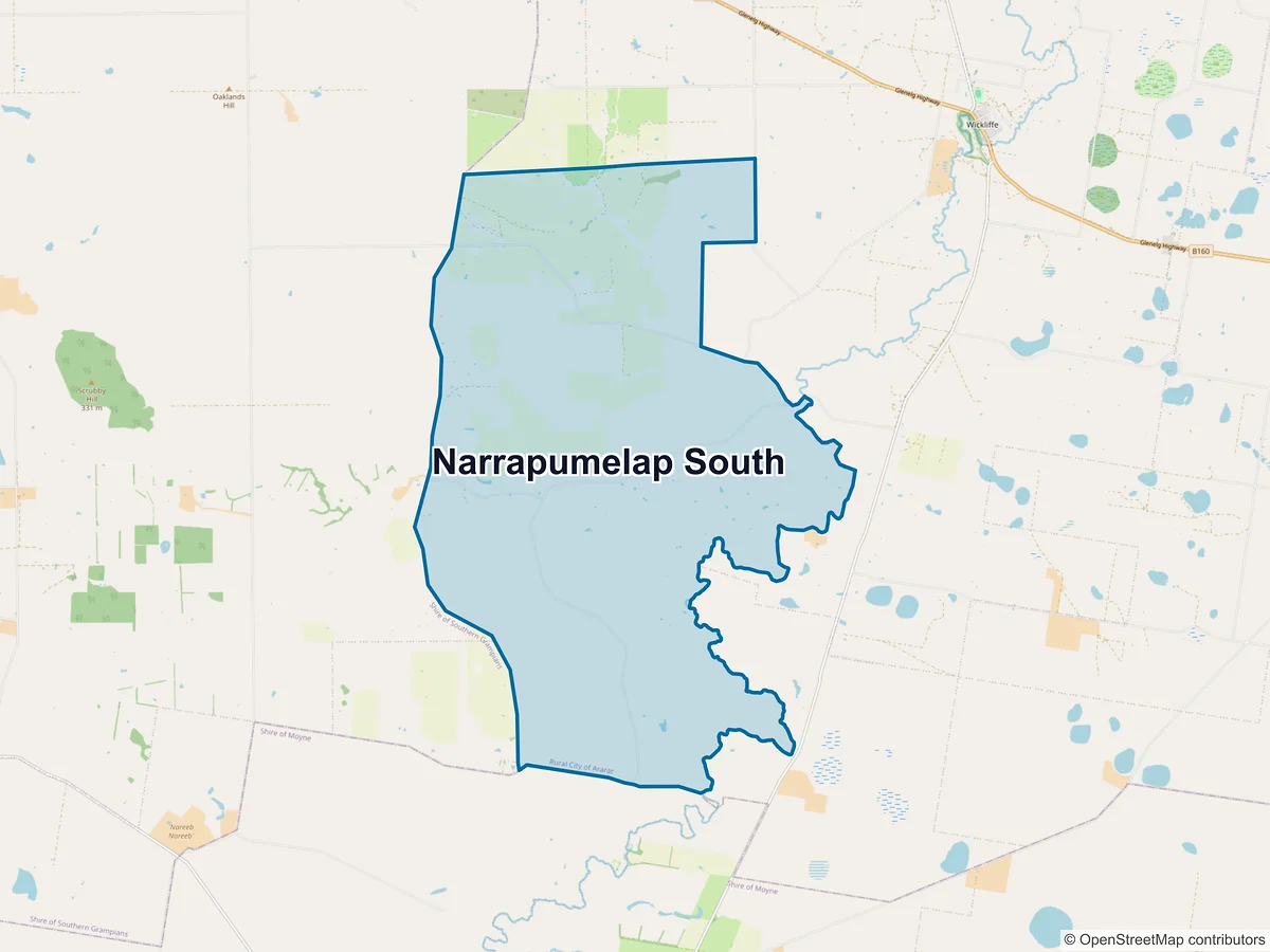 Map of Narrapumelap South, VIC, Australia