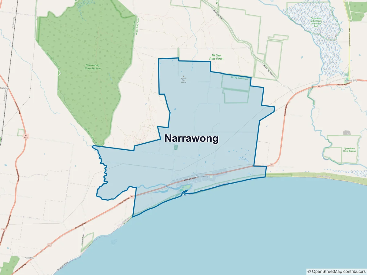 Map of Narrawong, VIC, Australia