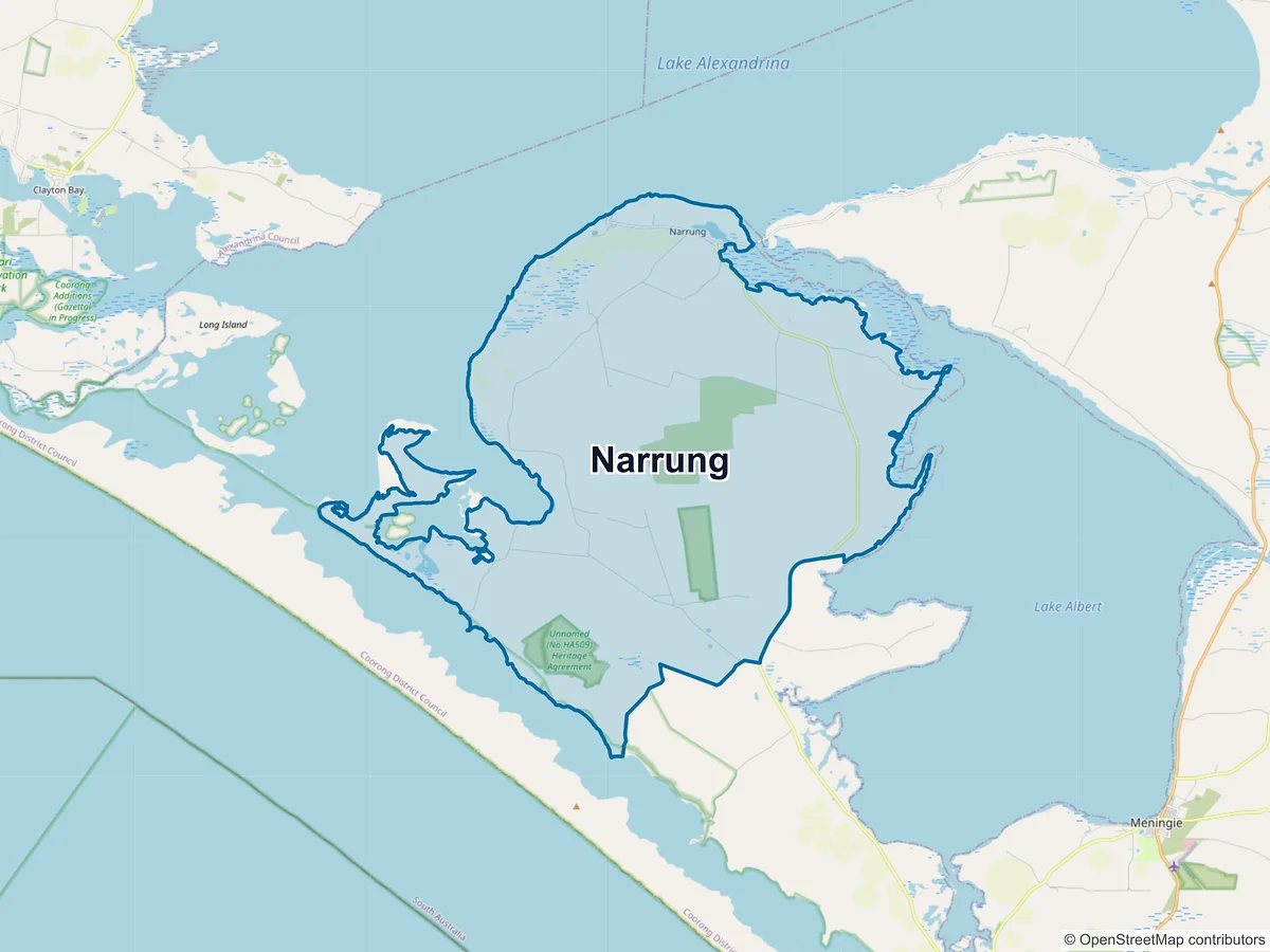Map of Narrung, SA, Australia