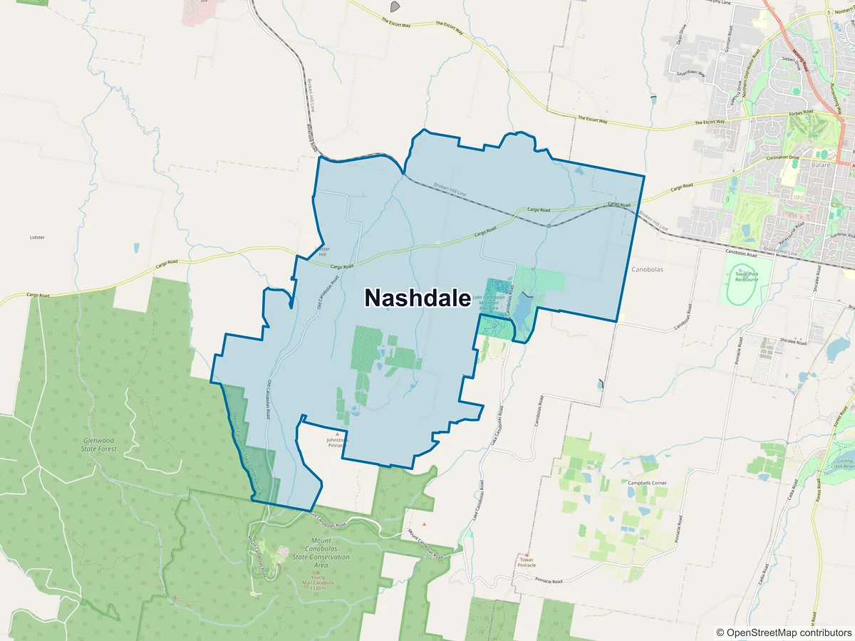 Map of Nashdale, NSW, Australia