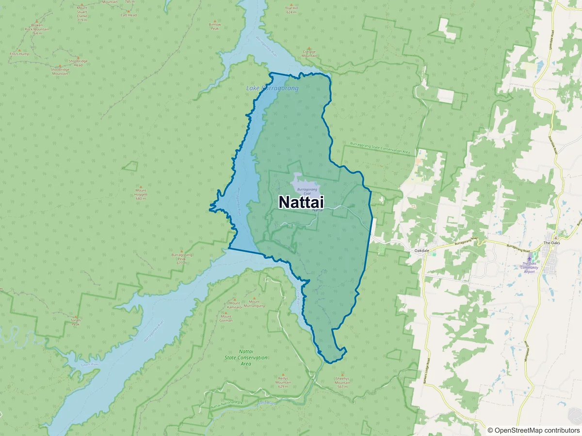 Map of Nattai, NSW, Australia