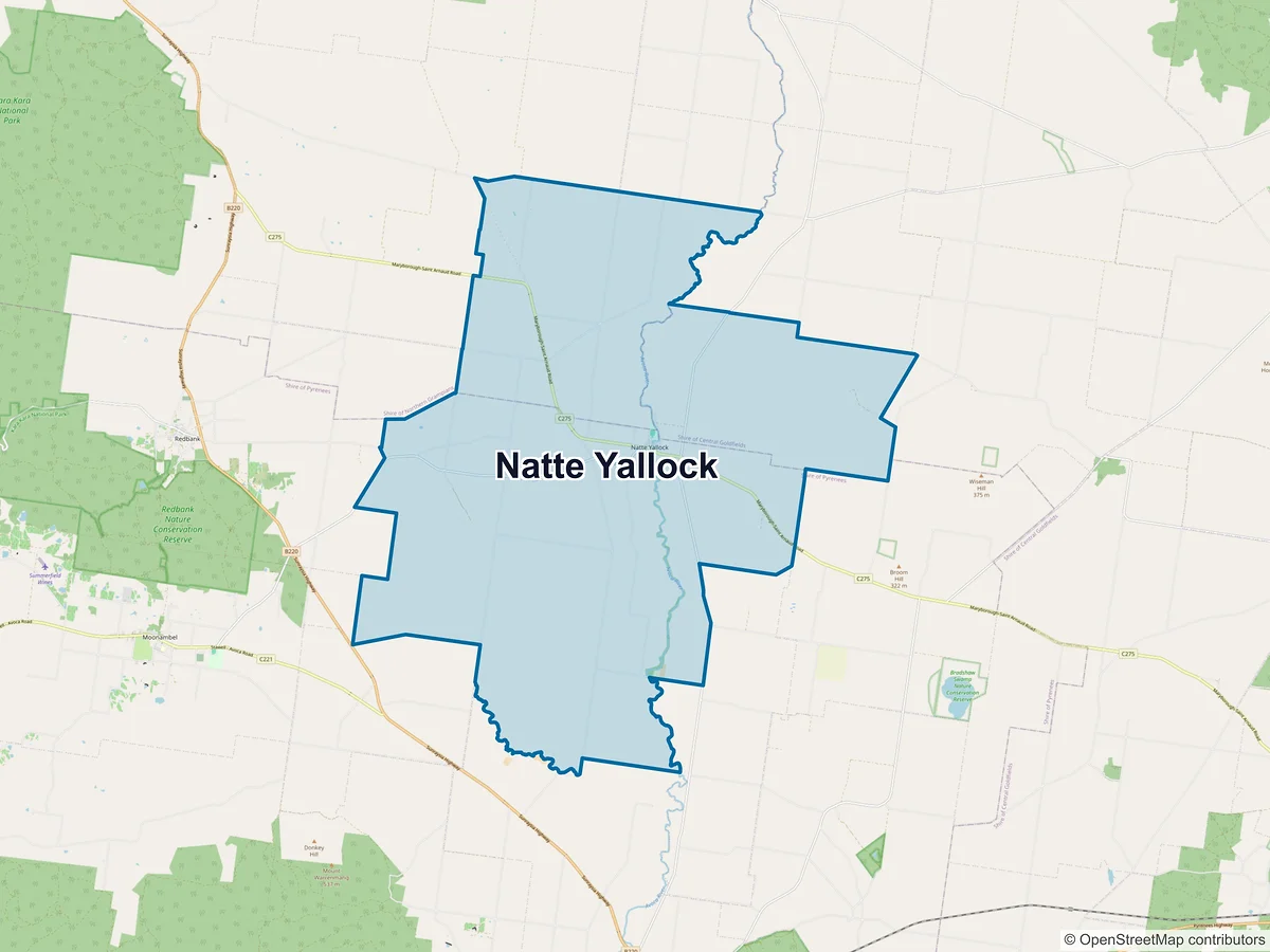 Map of Natte Yallock, VIC, Australia
