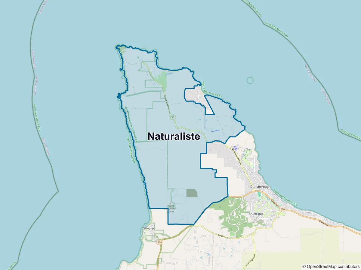 Map of Naturaliste, WA, Australia