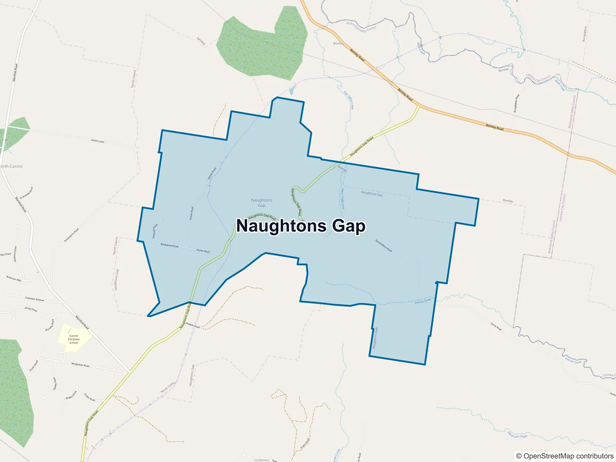 Map of Naughtons Gap, NSW, Australia