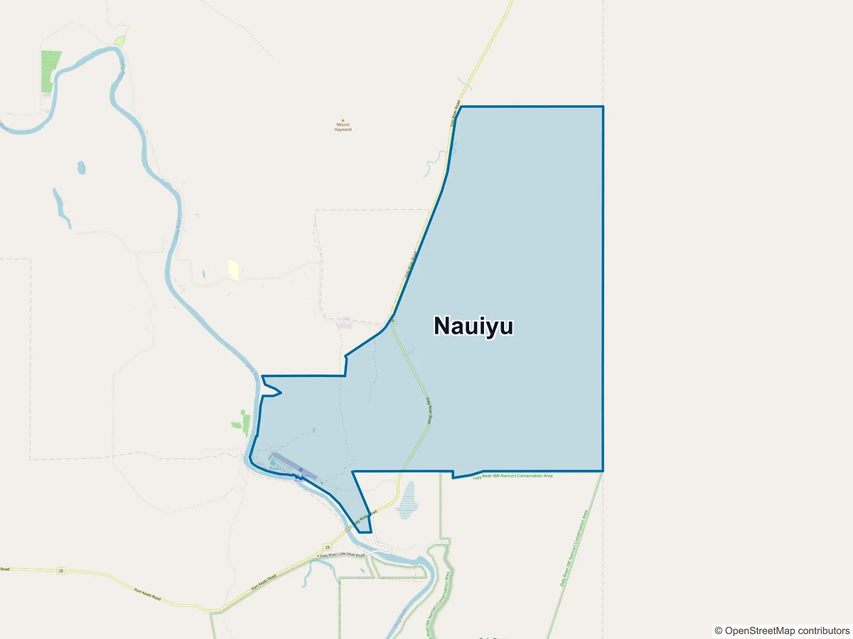 Map of Nauiyu, NT, Australia