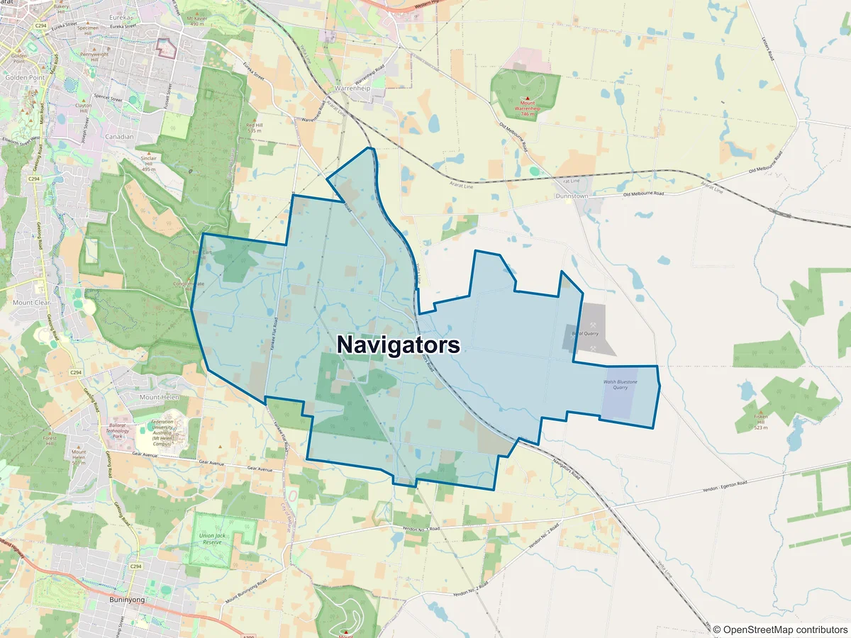Map of Navigators, VIC, Australia