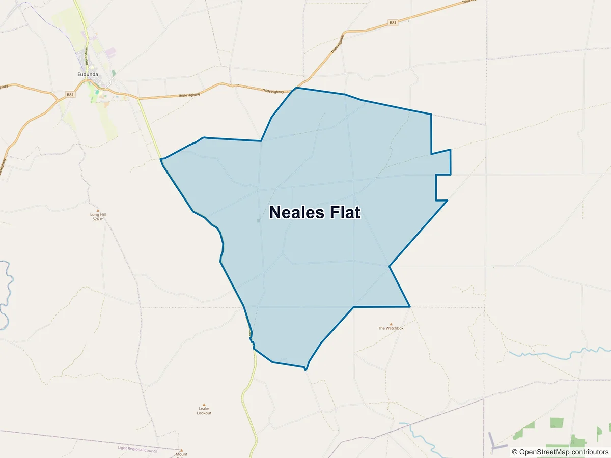 Map of Neales Flat, SA, Australia