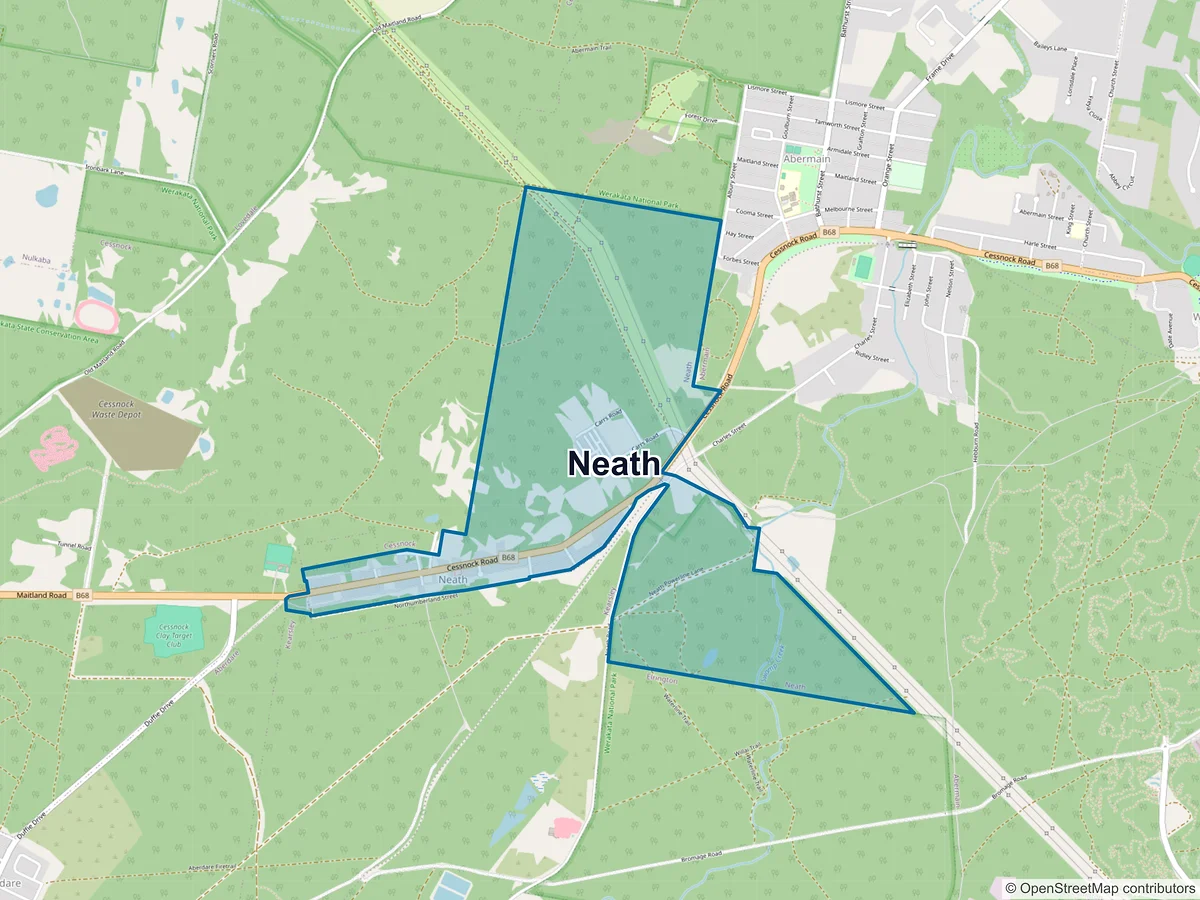 Map of Neath, NSW, Australia