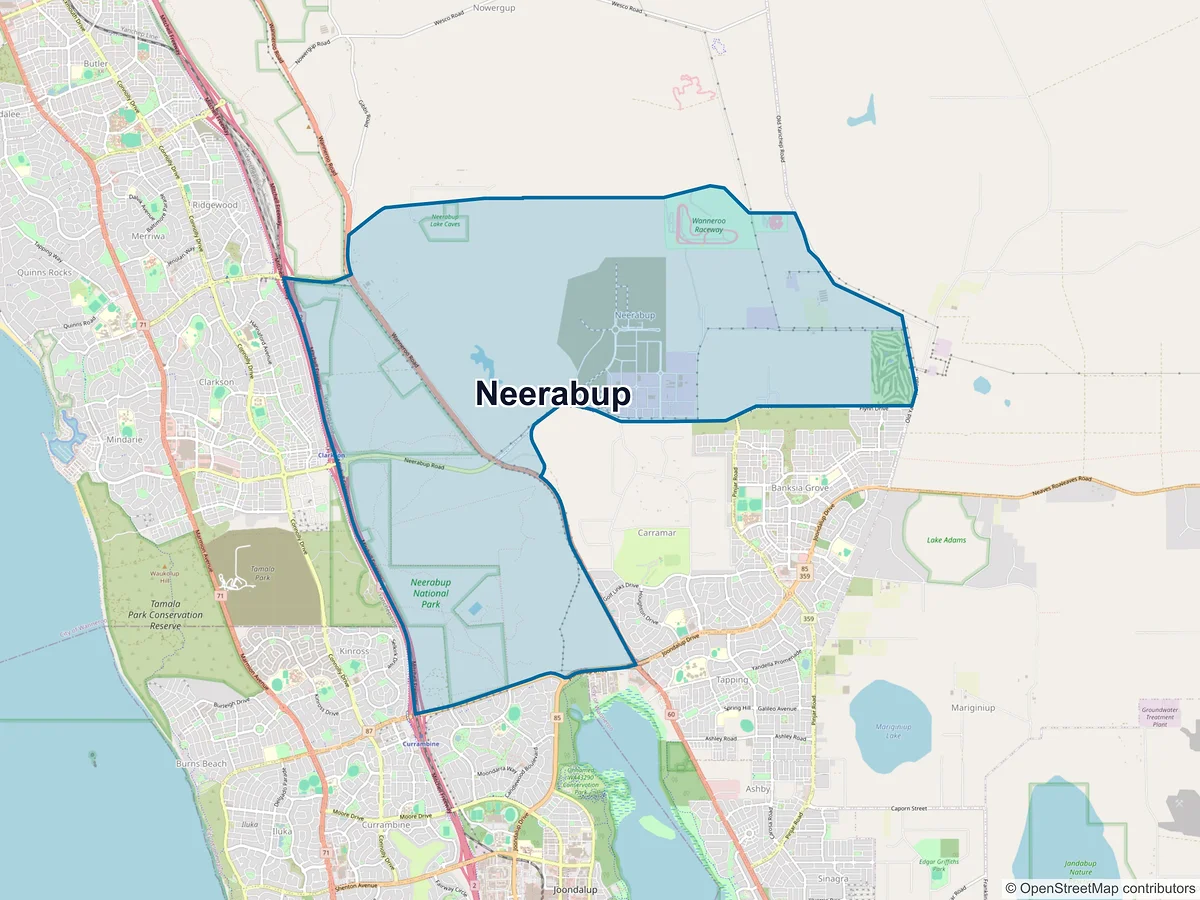 Map of Neerabup, WA, Australia