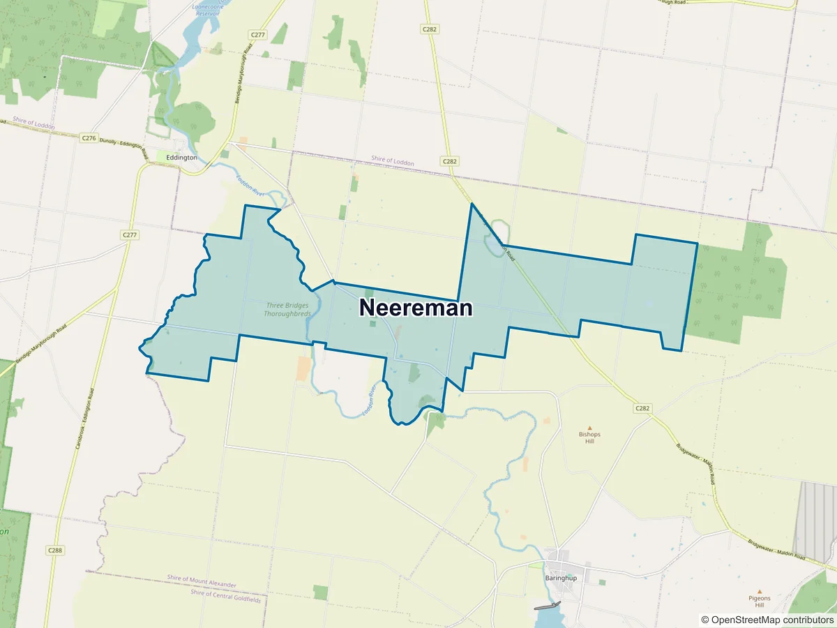 Map of Neereman, VIC, Australia