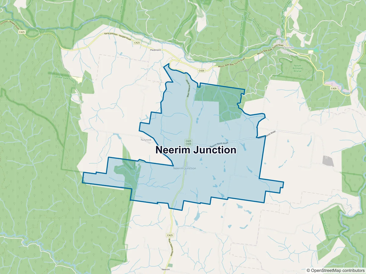 Map of Neerim Junction, VIC, Australia