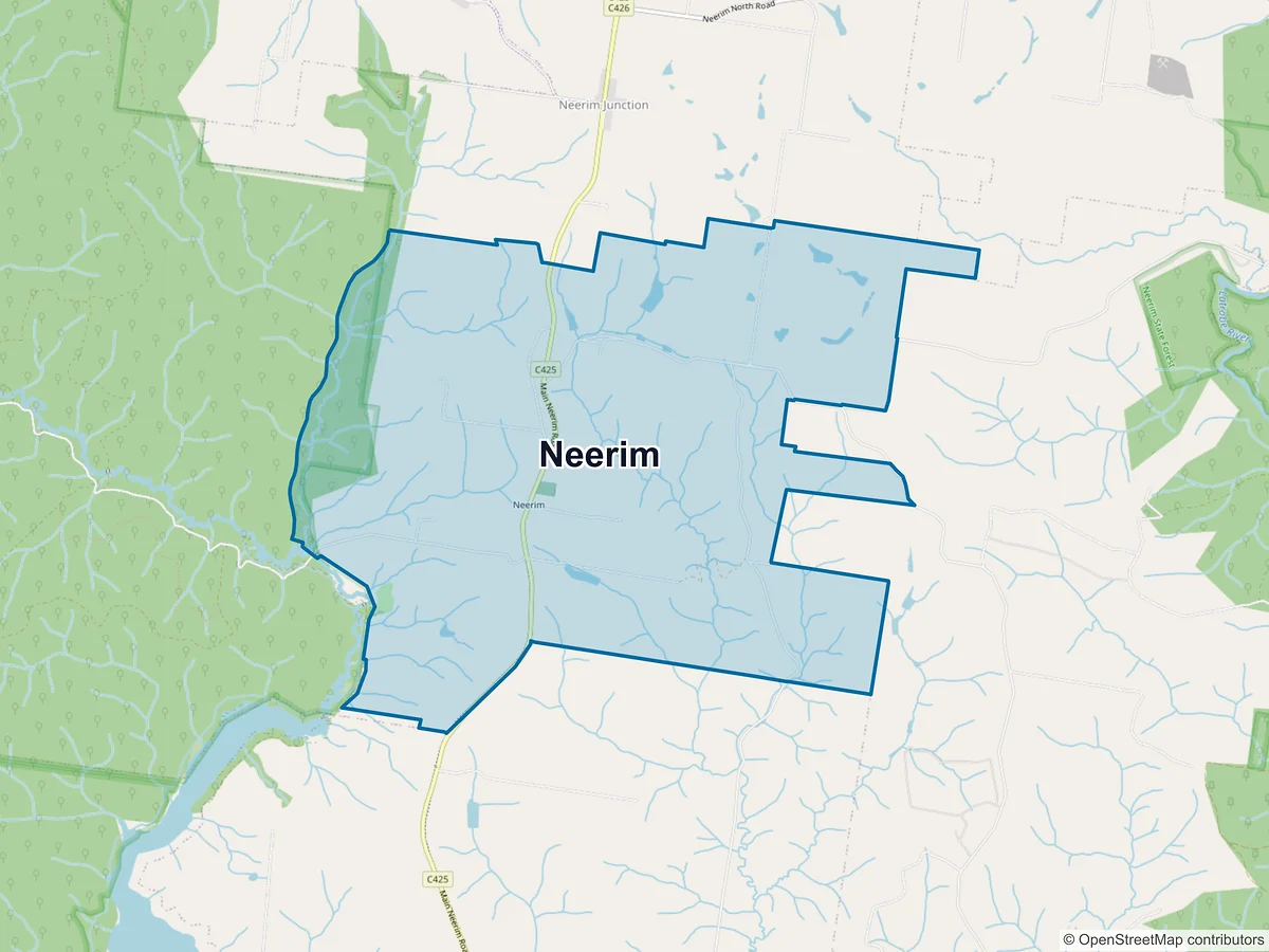 Map of Neerim, VIC, Australia