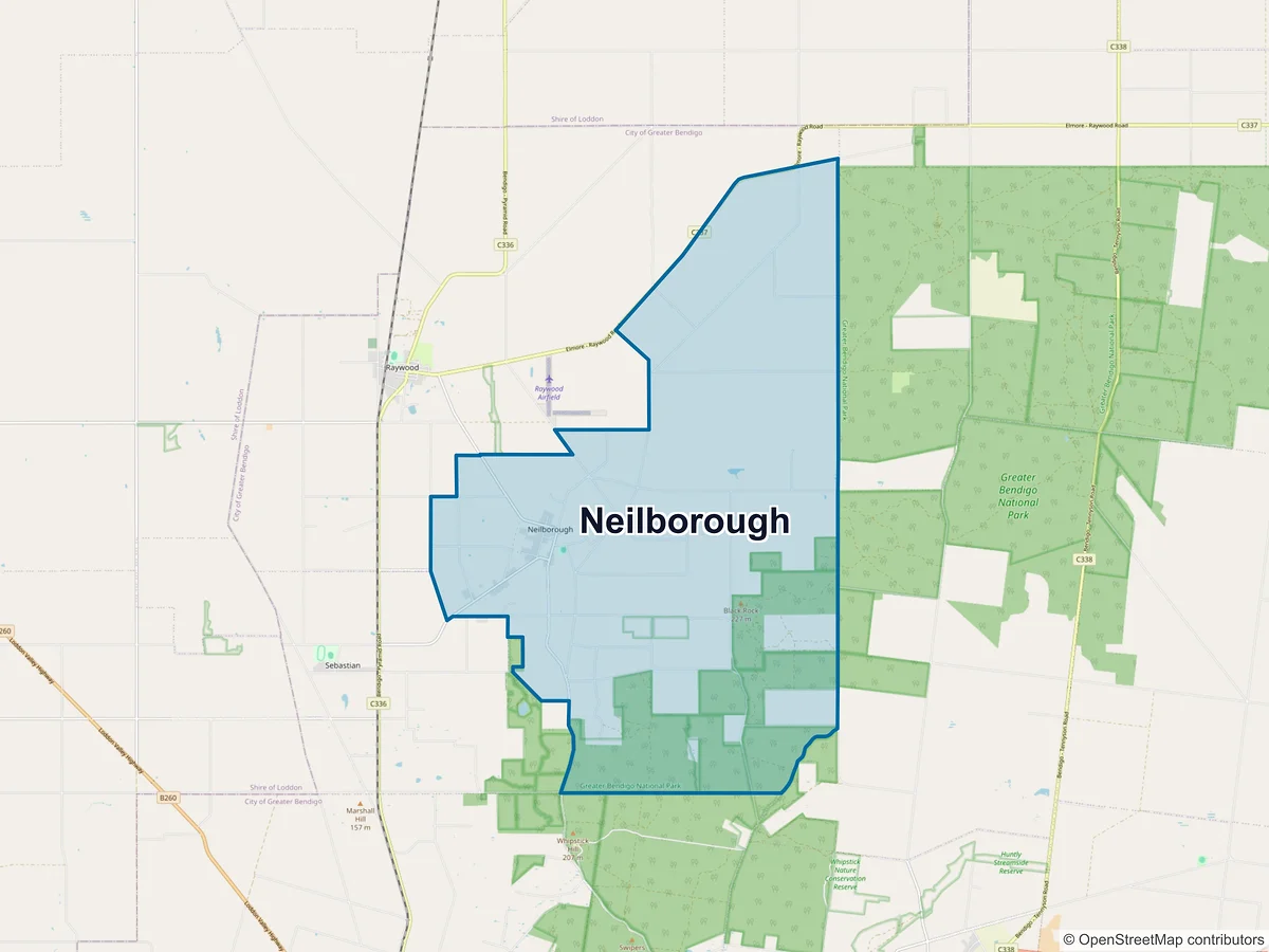 Map of Neilborough, VIC, Australia