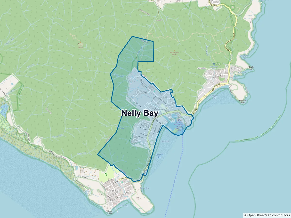 Map of Nelly Bay, QLD, Australia
