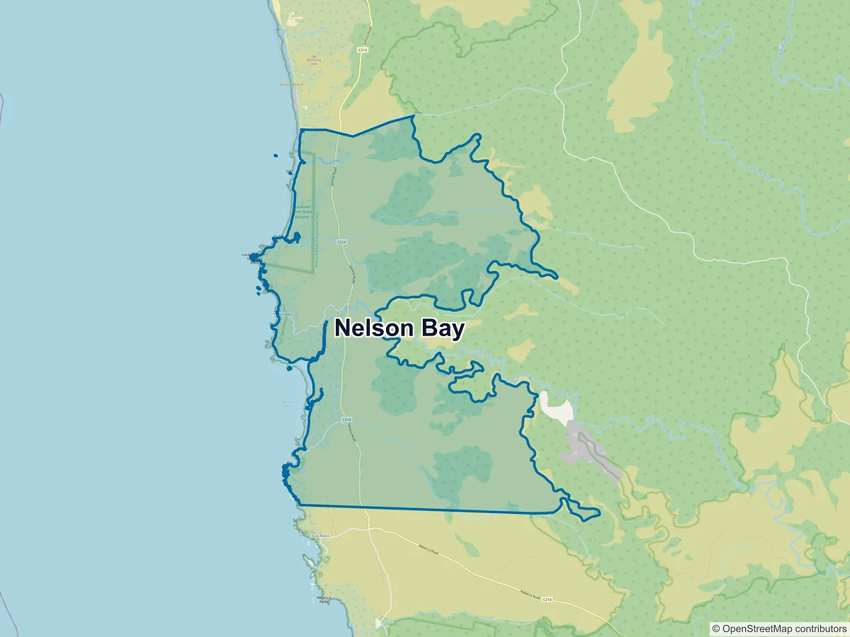 Map of Nelson Bay, TAS, Australia
