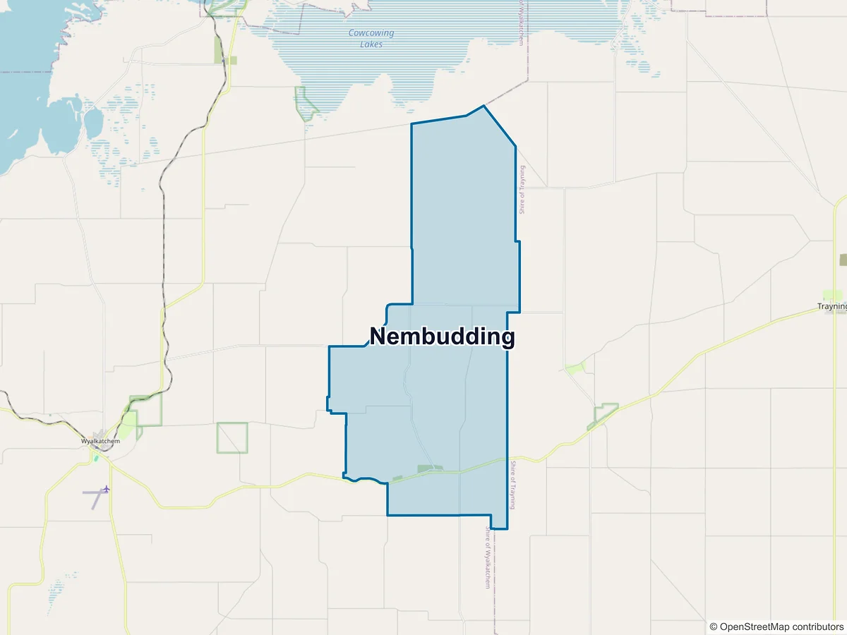 Map of Nembudding, WA, Australia