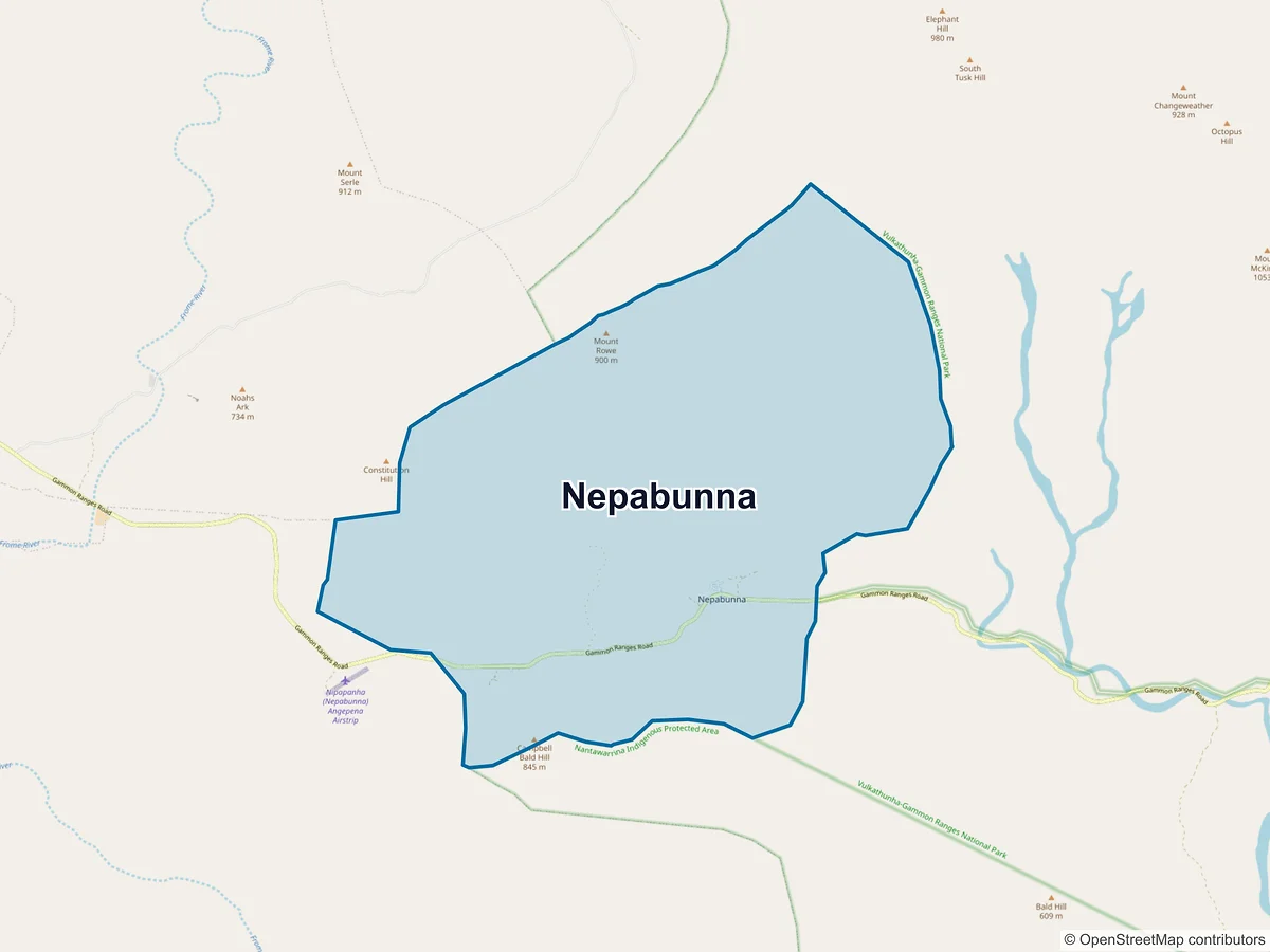Map of Nepabunna, SA, Australia