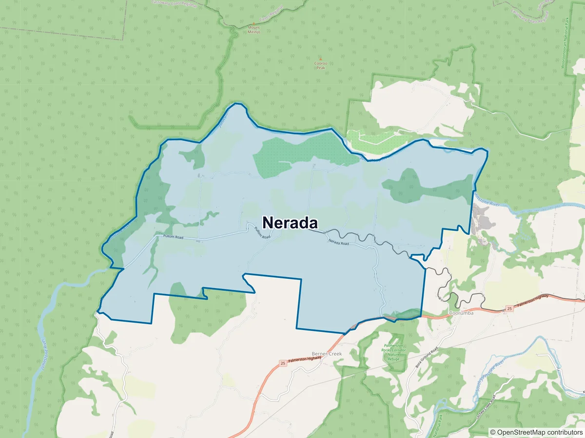 Map of Nerada, QLD, Australia