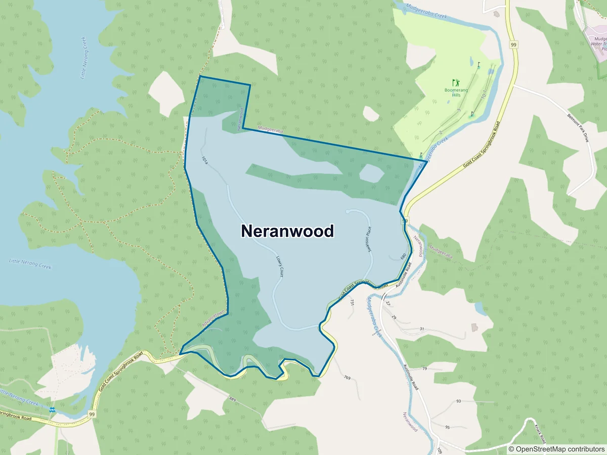 Map of Neranwood, QLD, Australia