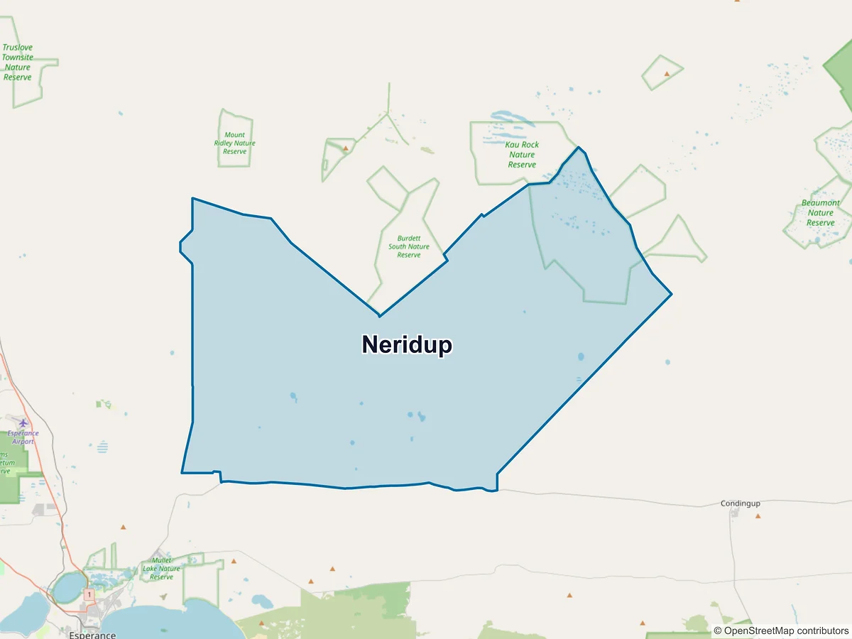Map of Neridup, WA, Australia