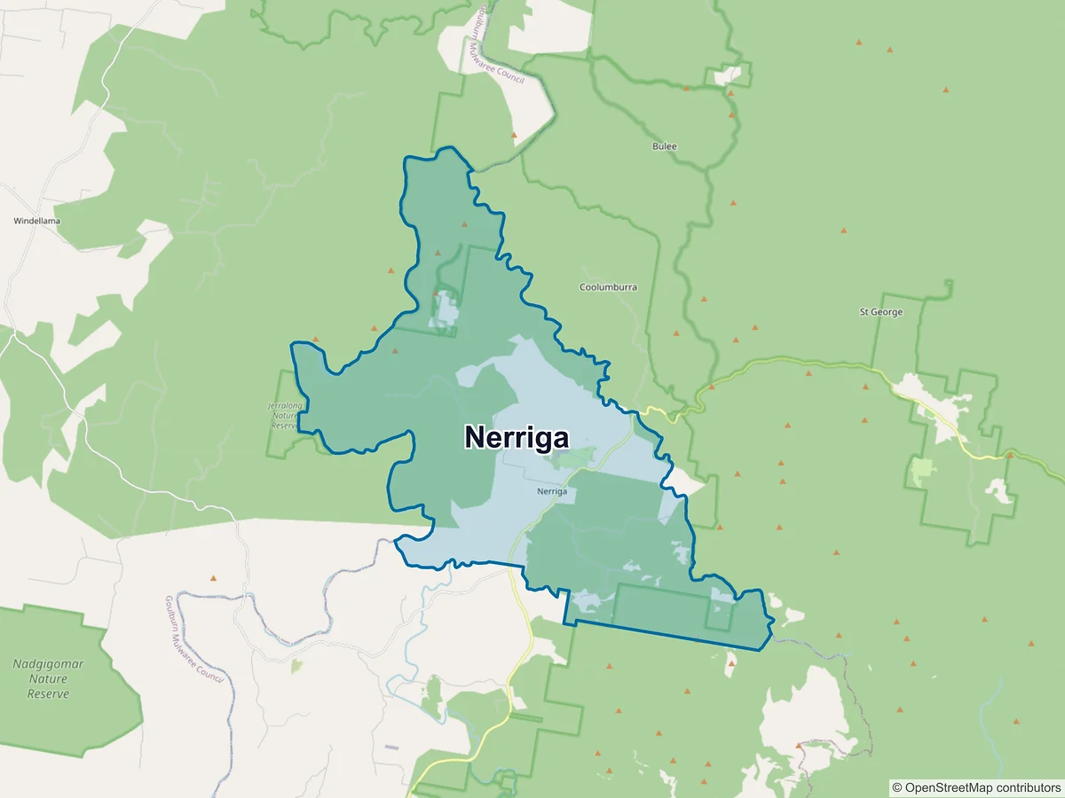 Map of Nerriga, NSW, Australia