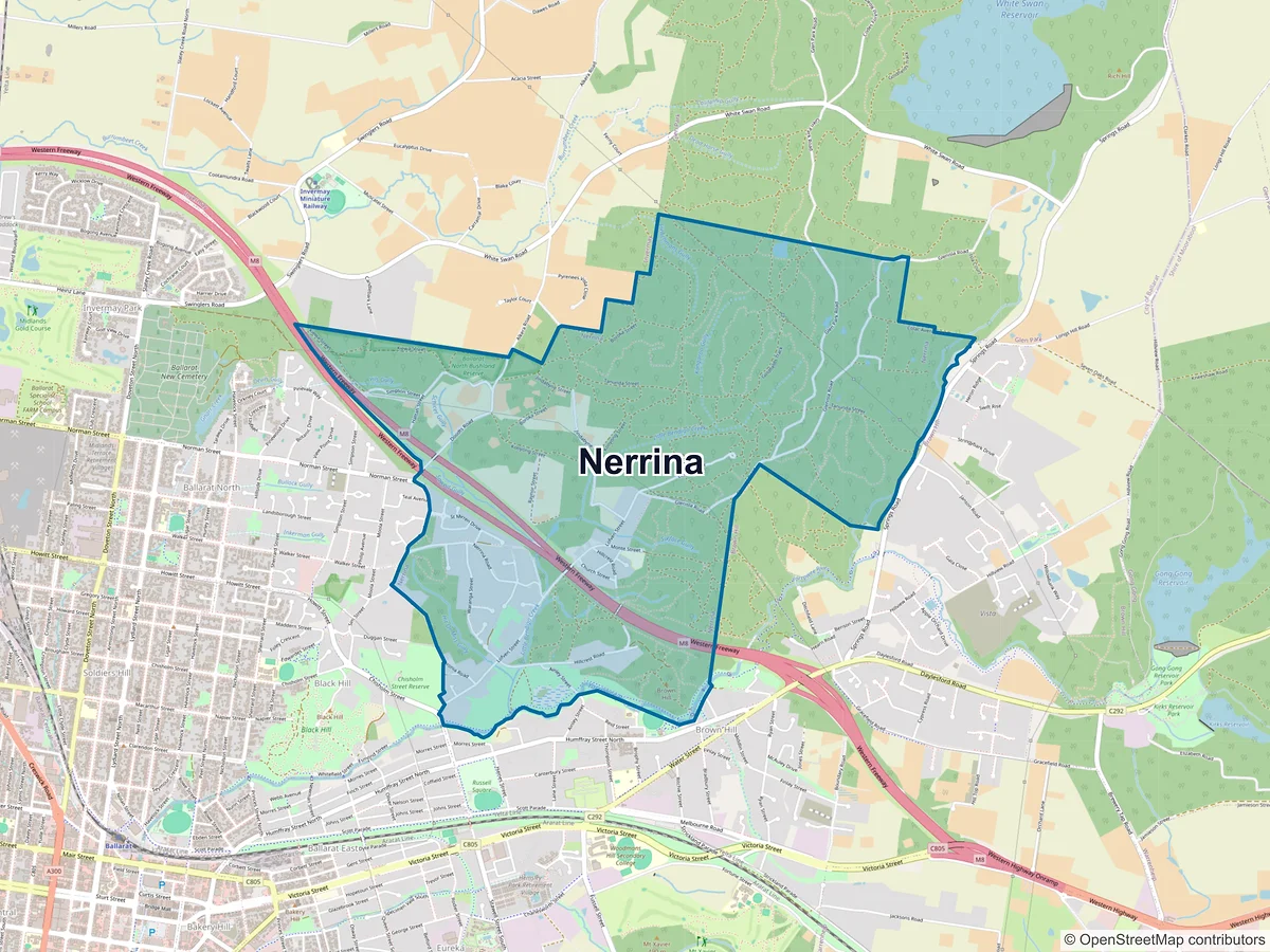Map of Nerrina, VIC, Australia