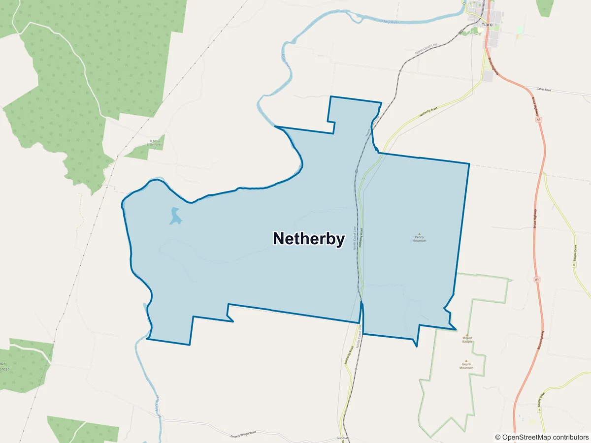 Map of Netherby, QLD, Australia