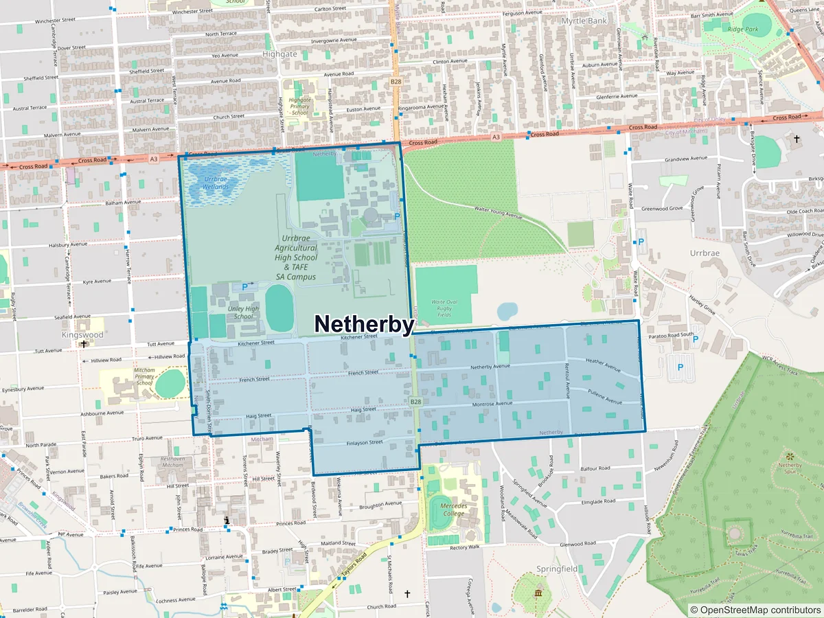 Map of Netherby, SA, Australia